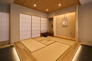 　MATCHA MEIJIN Cafe浅草と松江の店舗である東京都と島根県が強調された日本地図