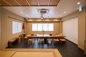 　MATCHA MEIJIN Cafe浅草と松江の店舗である東京都と島根県が強調された日本地図